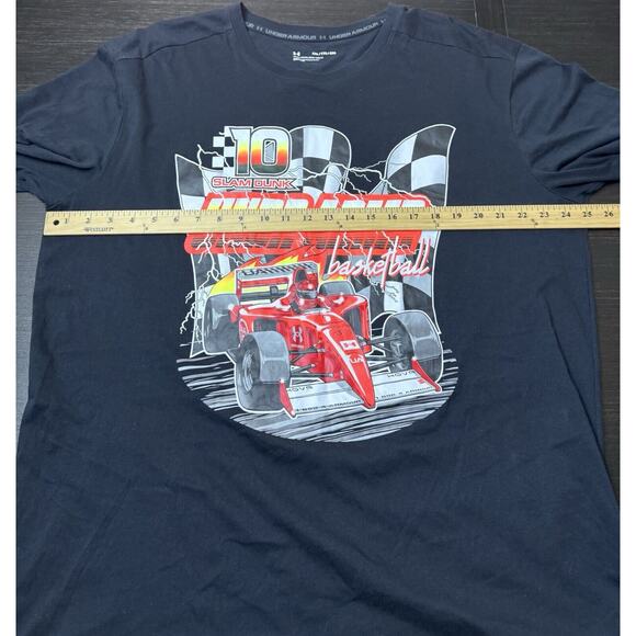 Under Armour Men’s Slam Dunk Basketball Race Car Graphic Print Shirt Size XXL - Picture 2 of 5